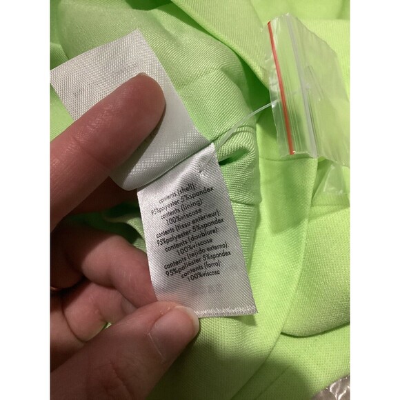 WeWoreWhat Cropped Lime Green Long Sleeve Collar Blazer XL - Picture 8 of 9